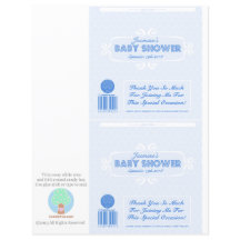 Baby Dusche Custom Candy Bar Wrappers Blue