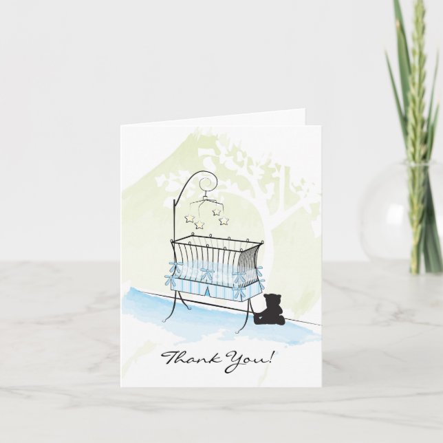 Baby Dusche Danke - Blue (Vorderseite)