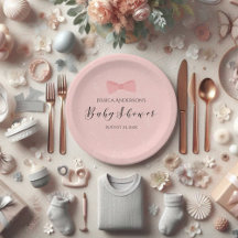 Baby Dusche einfach Niedlich rosa Bow