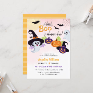 Baby Dusche Einladung für Little Boo Halloween.