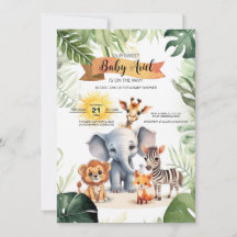 Baby Dusche Einladung niedliche Dschungelsafari Ti