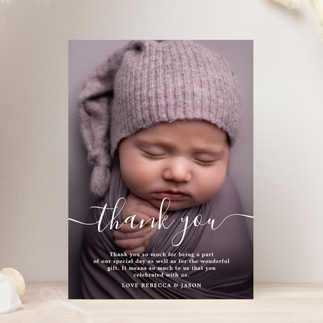 Baby Dusche Foto Vielen Dank Karten Custom (Baby Shower Thank You Card)