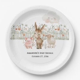 Baby-Dusche für Landtiere | Pappteller