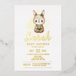 Baby-Dusche für Woodland-Tiere Folieneinladung