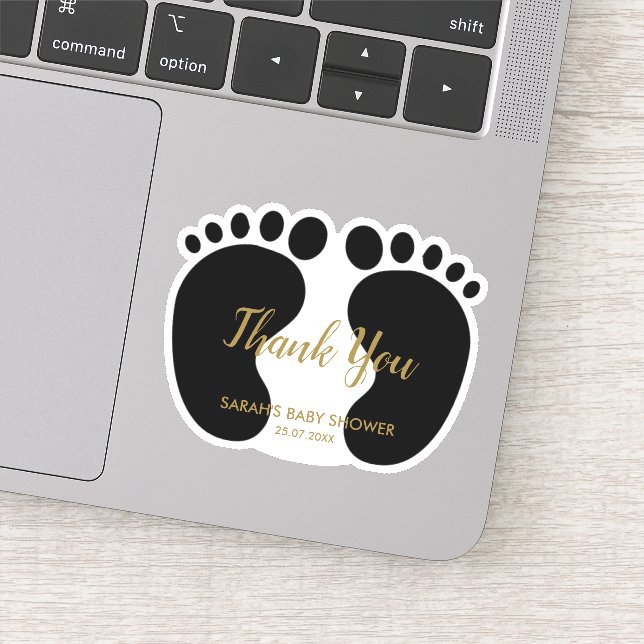 Baby Dusche Gastgeschenk vielen Dank Aufkleber (Detail)