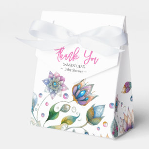Baby Dusche Gefallen Boxes Watercolor Florals Geschenkschachtel