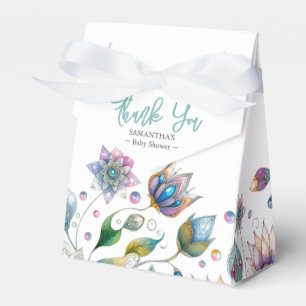 Baby Dusche Gefallen Boxes Watercolor Florals Geschenkschachtel
