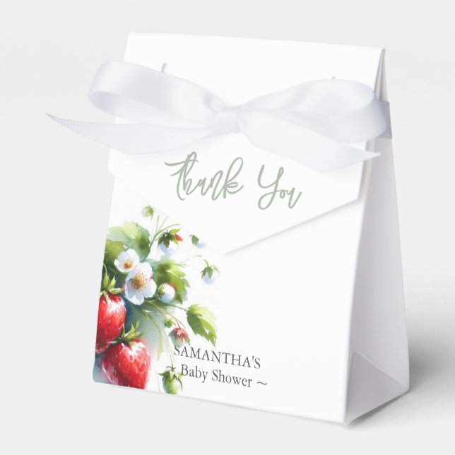 Baby Dusche Gefälligkeitsboxen Wasserfarbenbeeren Geschenkschachtel (Vorderseite)