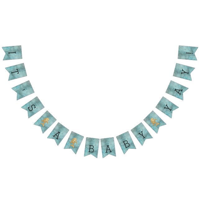 Baby Dusche Gold Dolphin Baby, Frack Banner (Alle)