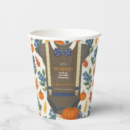 Baby Dusche Herbst blauer Bodysuit Pappbecher