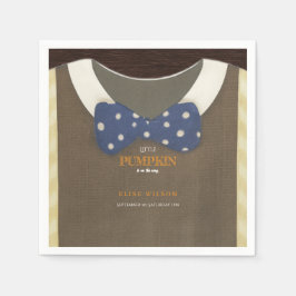 Baby Dusche Herbst blauer Bodysuit Serviette