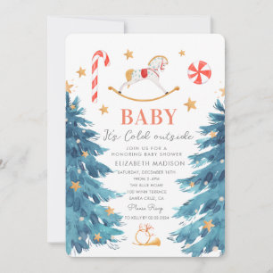 Baby-Dusche im Winter draußen kalt Einladung