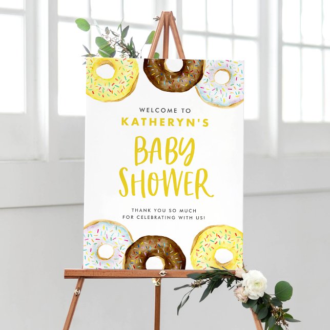 Baby Dusche in Gelb und Schokolade Poster (Von Creator hochgeladen)