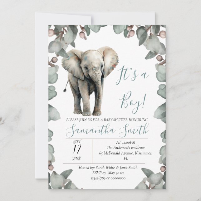 Baby Dusche ist ein Thema für Jungen Einladung (Vorderseite)