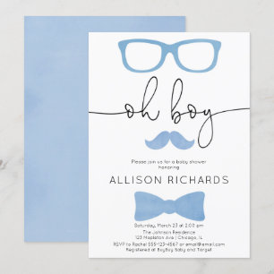 Baby Dusche Junge, ein kleiner Mann ist unterwegs Einladung