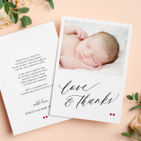 Baby Dusche Liebe dank einfaches Skript-Foto