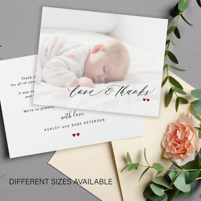 Baby Dusche Liebe und Dankeschön Script Foto viele Mitteilungskarte (Von Creator hochgeladen)