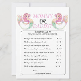 Baby Dusche Meerjungfrau. Girl Einladung