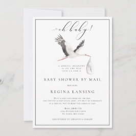 Baby-Dusche mit Sonderlieferung per Post Einladung