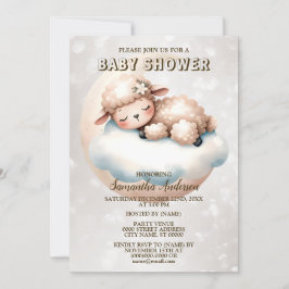 Baby Dusche Niedlich Schlafen Baby Lamb Tier Einladung
