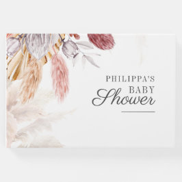 Baby Dusche Pampas Grass Tan Terracotta Gästebuch