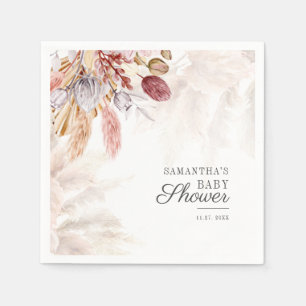 Baby Dusche Pampas Grass Tan Terracotta Papier Serviette