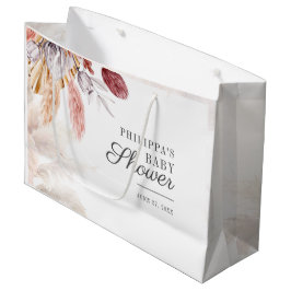 Baby Dusche Pampas Grass Terracotta Große Geschenktüte