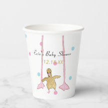 Baby Dusche Papier Cups "Gold Flamingo Baby " 8 oz
