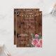 Baby Dusche Party Holz Blume Blumenrosa Einladung (Vorderseite/Rückseite Beispiel)