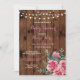 Baby Dusche Party Holz Blume Blumenrosa Einladung (Vorderseite)