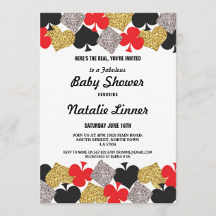 Baby Dusche Party Las Vegas Casino Royale Einladun Einladung