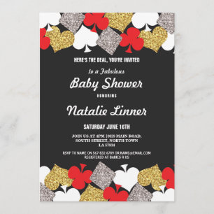 Baby Dusche Party Las Vegas Casino Royale Einladun Einladung