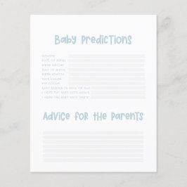 Baby Dusche Party Vorhersagen Spiel Baby Blue