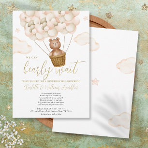 Baby Dusche per Post lange abwarten Einladung