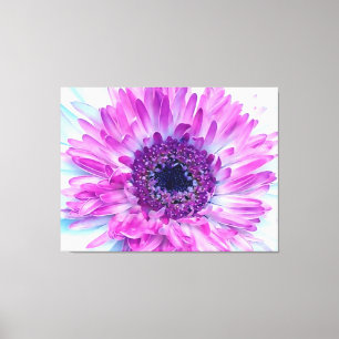 Baby Dusche Purlple Blue Blume Leinwanddruck