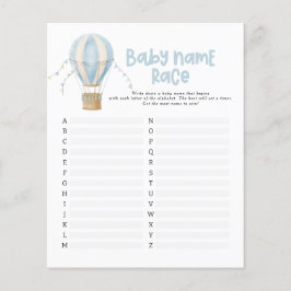 Baby Dusche raten Sie den Namen moderne Heißluftba