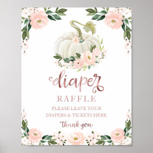 Baby Dusche Rosa Gold Windeln Raffle Spielzeichen Poster