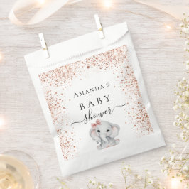 Baby Dusche Rose Gold Glitzer Elefantenballons Geschenktütchen