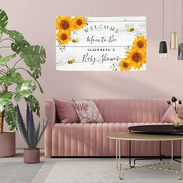 Baby Dusche rustikale Holzliegestühle Mama to bee Banner