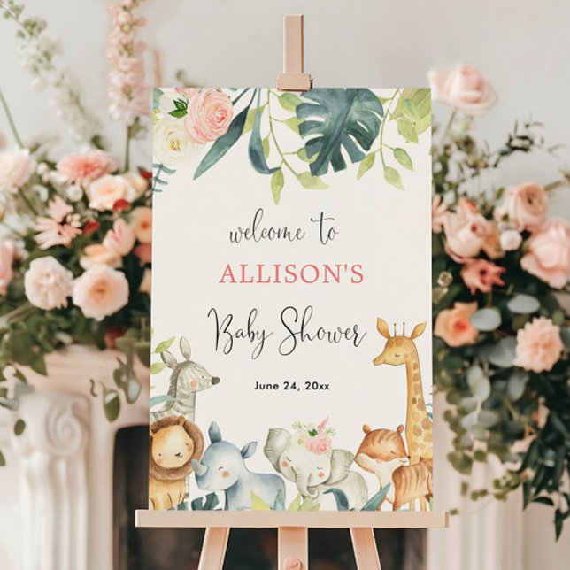 Baby Dusche Safari Tiere Begrüßungszeichen Poster (Von Creator hochgeladen)