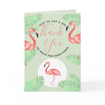 Baby Dusche Tropical Watercolor Flamingo Vielen Da