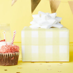Baby Dusche Umpackpapier Yellow Gingham Geschenkpapier