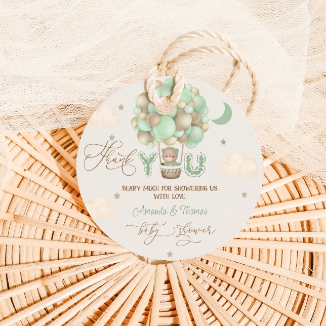 Baby Dusche Vielen Dank Beary Much Geschenkanhänger (Von Creator hochgeladen)