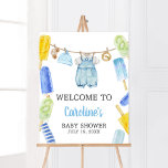 Baby-Dusche von Boy Popsicle Poster<br><div class="desc">Mit dieser Popsicle Baby Dusche und unserem niedlichen und hübschen bedruckbaren Willkommensschild mit einem bezaubernden Baby Clothes Baby Shower Thema machen Sie zu einem besonderen Erlebnis. Laden Sie diese Touch herunter,  personalisieren Sie sie und schaffen Sie bleibende Erinnerungen! BS1076</div>