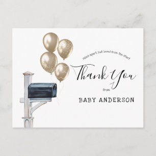 Baby Dusche von Mail Gold Balloons Vielen Dank Postkarte