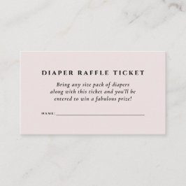 Baby Dusche Windel Gewinnspiel einfache, elegante Begleitkarte