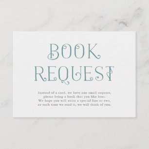 Baby-Duschen-Buch-Antrag Wildblumewreath-  Begleitkarte