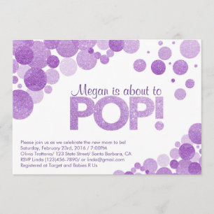Baby-Duschen-Einladung ist sie ungefähr zum Pop! Einladung