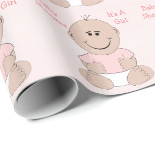 Baby-Duschen-Mädchen personalisiert Geschenkpapier