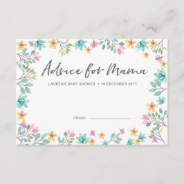 Baby-Duschen-Rat kardiert | bunte Blumen Einladung